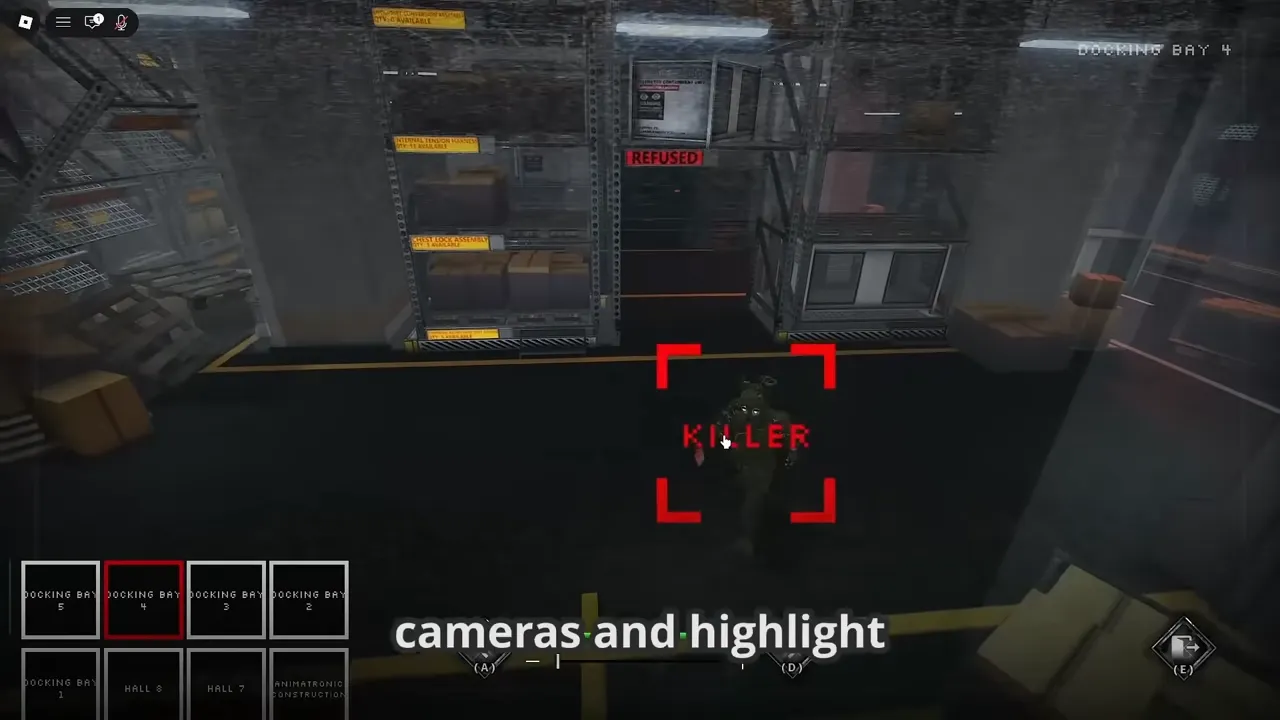 Security Guard using cameras to mark the killer in Bite By Night.